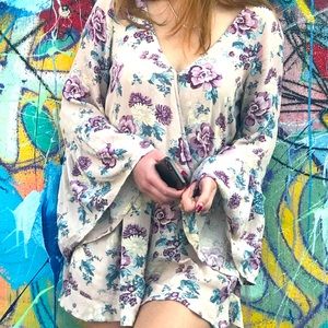 American Eagle Floral Romper